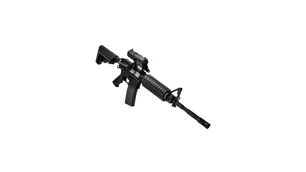 Vism Eco Mod2 4X Magnification 34mm Scope with Green Laser &amp; Red/White Led Navigation Light, Black VECO434QRBM2