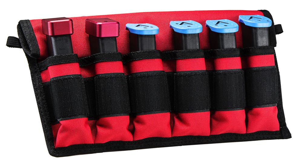 VISM Large Pistol Magazines Carrier, Red, CVMCL3018R
