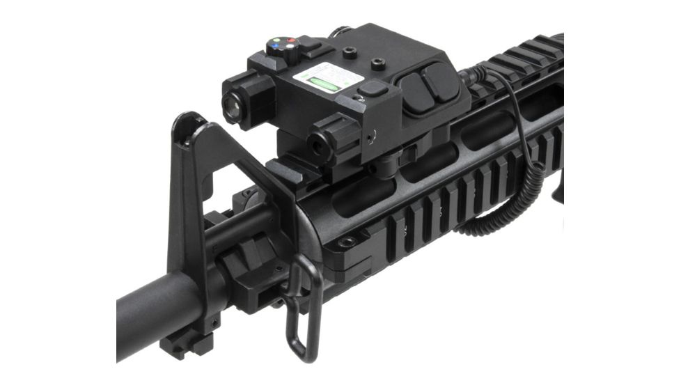VISM QR Laser Designator Box w/ Green Laser Sight and 4 Color LED NAV Lights, Black VLG4NVQRB
