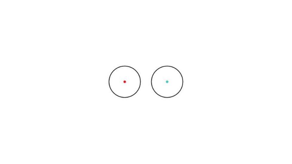 Vism Red &amp; Blue Dot Reflex Optic - 1.7in H with Integrated Green Laser, Black VDBRGLB