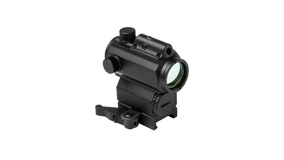 Vism Red &amp; Blue Dot Reflex Optic - 1.7in H with Integrated Green Laser, Black VDBRGLB