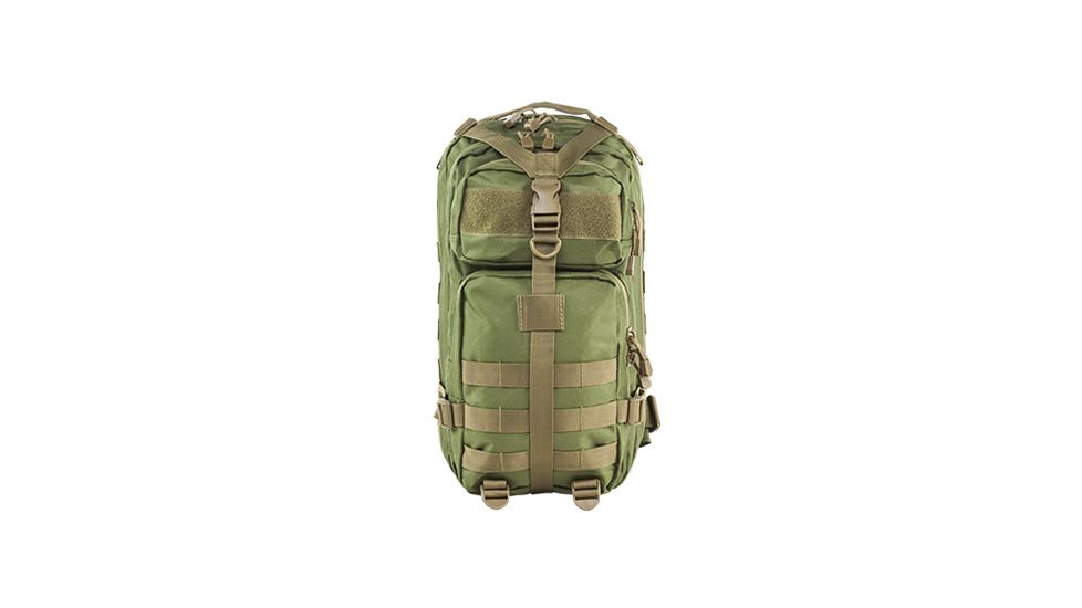 VISM Small Backpack, Green with Tan Trim CBSGT2949