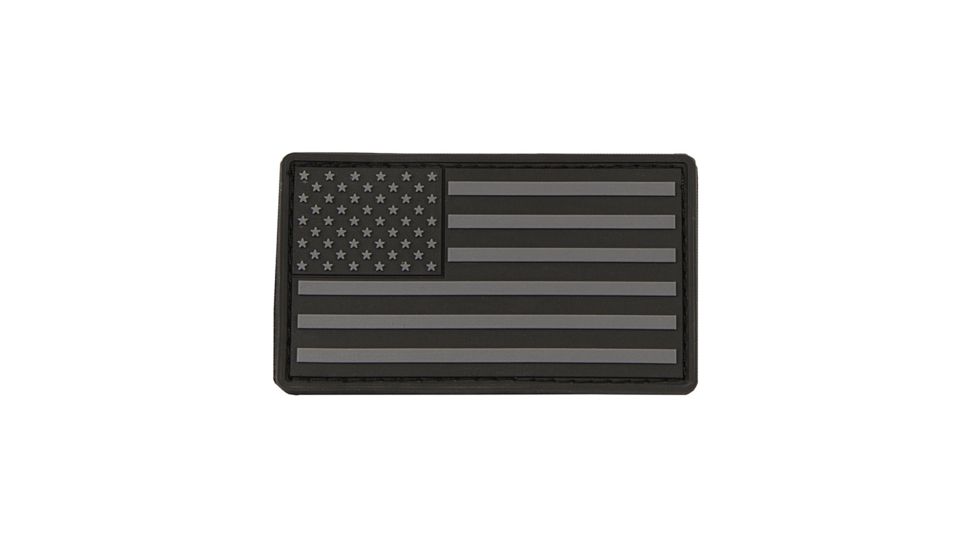 VISM Usa Flag Patch PVC, Black, CVUSAP3029B