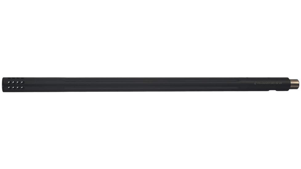 Volquartsen Firearms 10/22 22 LR Stainless Steel Barrel with 32 Hole Comp, Straight Fluted, Black, VC10SF-B