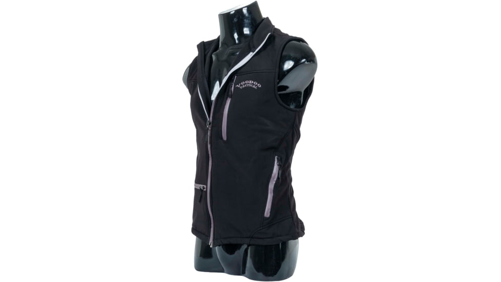 Voodoo Tactical Softshell Zip Front Vest w/Voodoo Logo - Mens, Black, Extra Large, 01-5000001096
