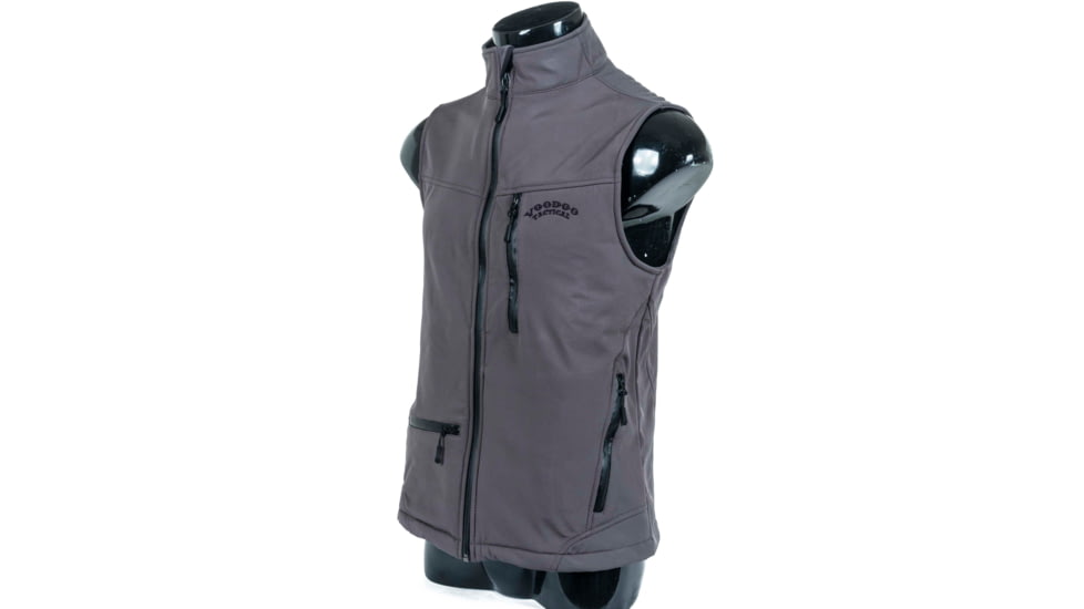 Voodoo Tactical Softshell Zip Front Vest w/Voodoo Logo - Mens, Gray, Small, 01-5000014092