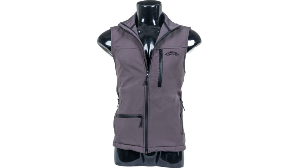 Voodoo Tactical Softshell Zip Front Vest w/Voodoo Logo - Mens, Gray, Small, 01-5000014092