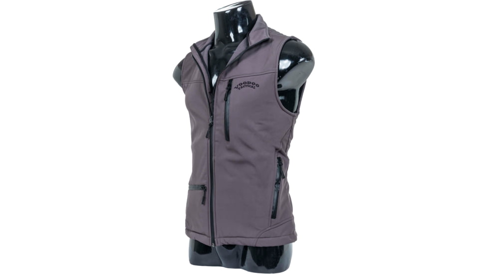 Voodoo Tactical Softshell Zip Front Vest w/Voodoo Logo - Mens, Gray, Small, 01-5000014092