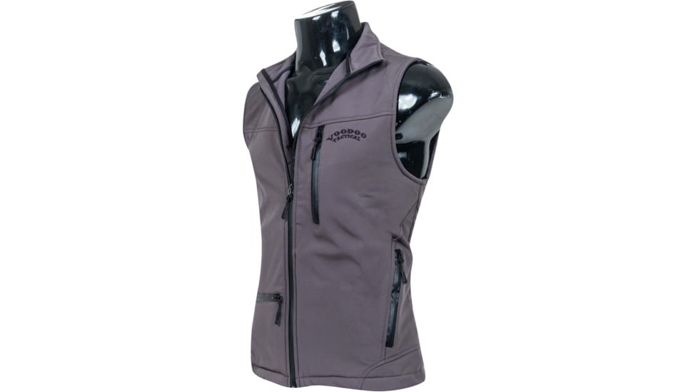 Voodoo Tactical Softshell Zip Front Vest w/Voodoo Logo - Mens, Gray, Small, 01-5000014092
