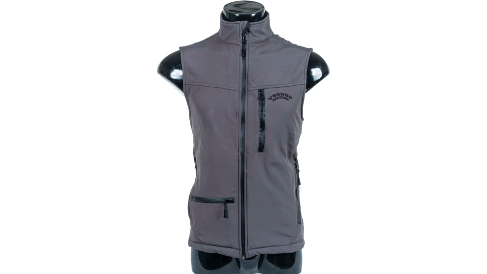 Voodoo Tactical Softshell Zip Front Vest w/Logo - Men's, Gray, Small, 01-5000014092