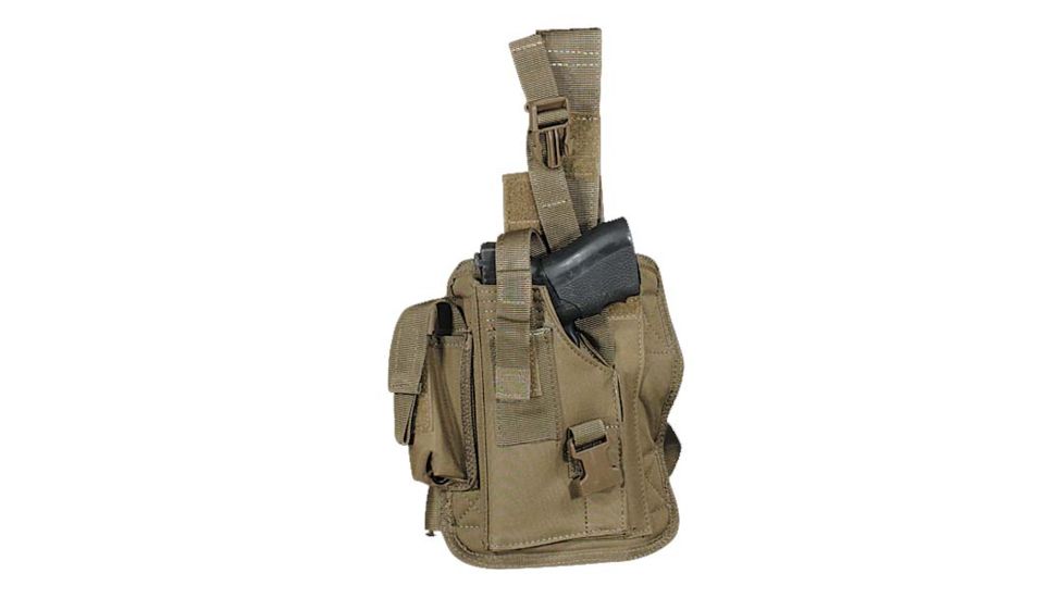 Voodoo Tactical Tactical Drop Leg Holster, Universal, Left Hand, Coyote, 20-0052007002