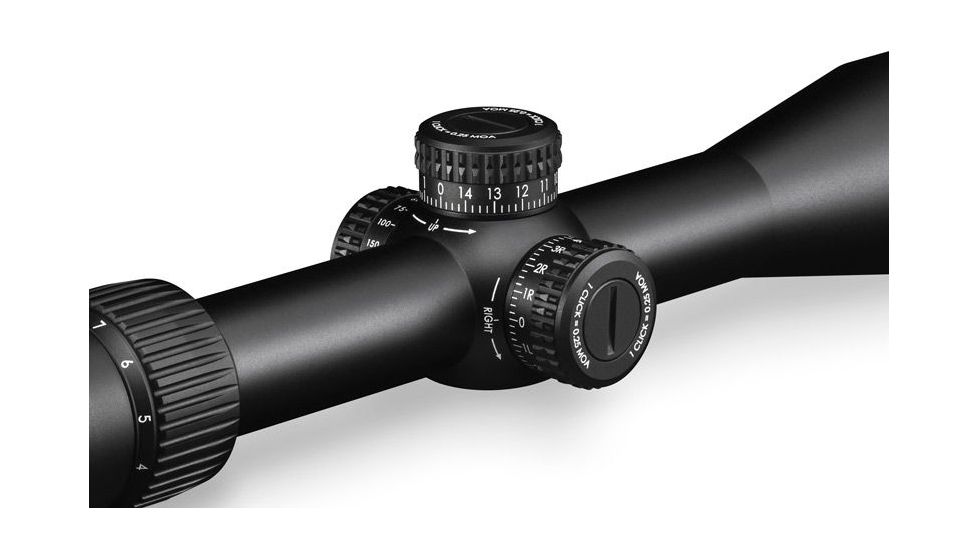 Vortex Diamondback 4-16x44 mm Rifle Scope, 30 mm Tube, First Focal Plane, Black, Hard Anodized, Non-Illuminated EBR-2C MOA Reticle, MOA Adjustment, DBK-10026
