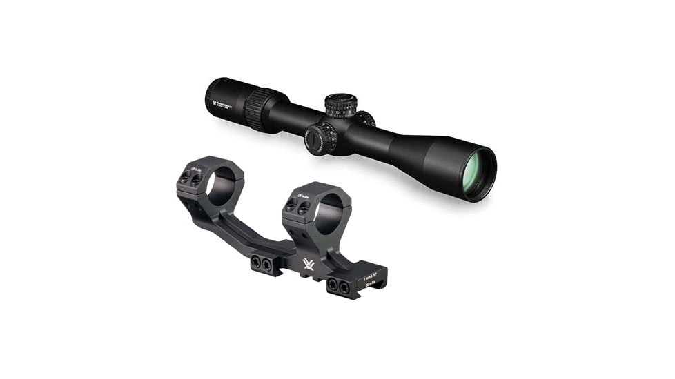 Vortex Diamondback Tactical FFP 4-16x44 mm Rifle Scope, 30 mm Tube, FFP, Black, Hard Anodized, Non-Illuminated EBR-2C MOA Reticle, MOA Adjustment, w/ 30mm Cantilever Mount, 2in Offset, DBK-10026-KIT1