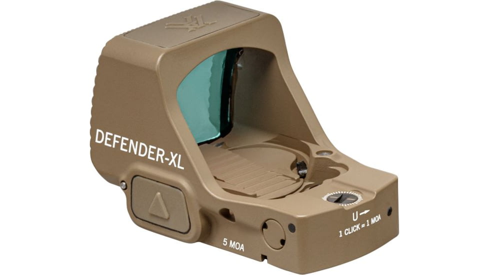 Vortex Defender-XL 1x25mm Micro Reflex Red Dot Sight, 5 MOA, Tan, DFXL-MRD5-T