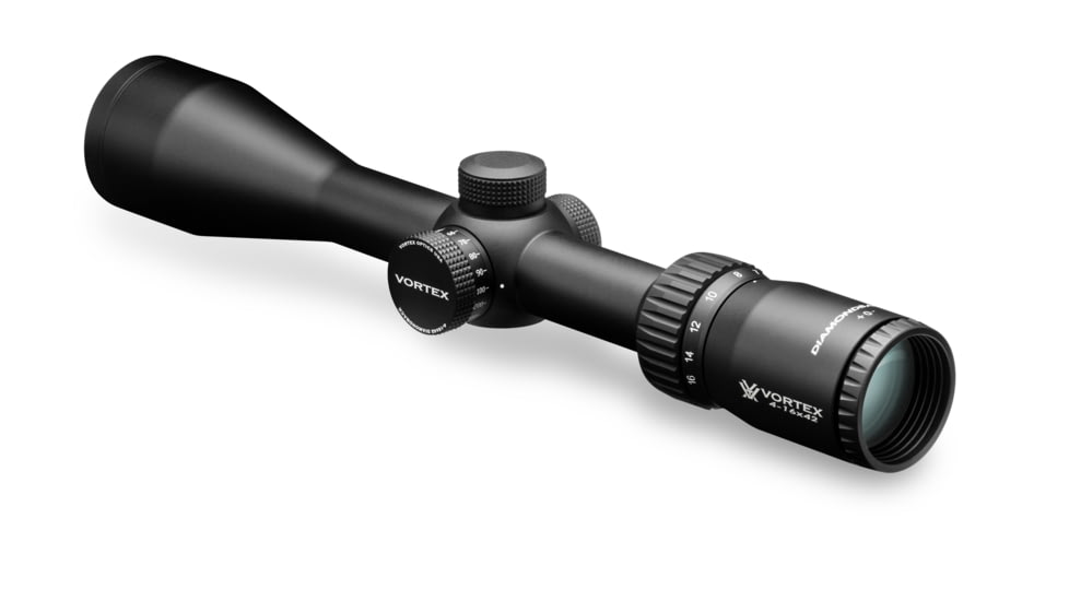 OpticsPlanet Exclusive Vortex Diamondback HP 4-16x42mm Rifle Scope, 1in Tube, Second Focal Plane, V-Plex Reticle, Matte, Hard Anodized, Black, DBK-10021