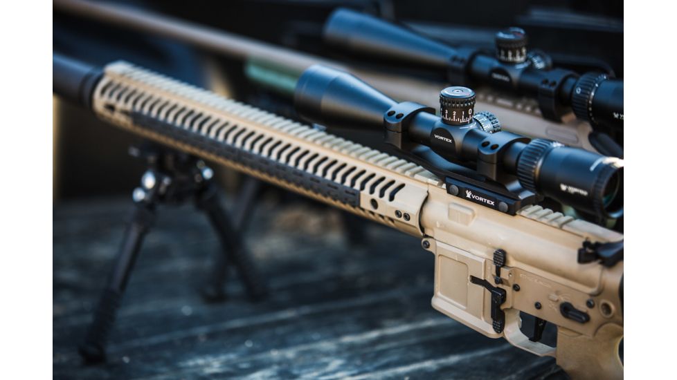 Vortex Diamondback Tactical 4-12x40 mm Rifle Scope, 1 in Tube, Second Focal Plane, Black, Hard Anodized, Non-Illuminated VMR-1 MOA Reticle, MOA Adjustment, DBK-10025