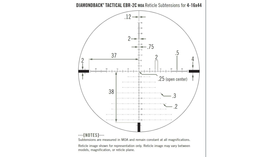 Vortex OPMOD Diamondback Tactical 4-16x44mm FFP 30mm Tube Riflescope, FDE, DBK-10026-OP
