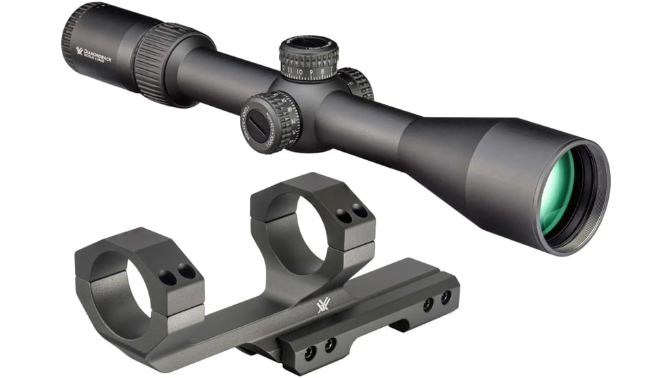 Vortex OPMOD Diamondback Tactical 6-24x50mm Rifle Scope, 30mm Tube, First Focal Plane, Vortex OPMOD Sport Cantilever Riflescope 2in Offset Mount, 30mm
