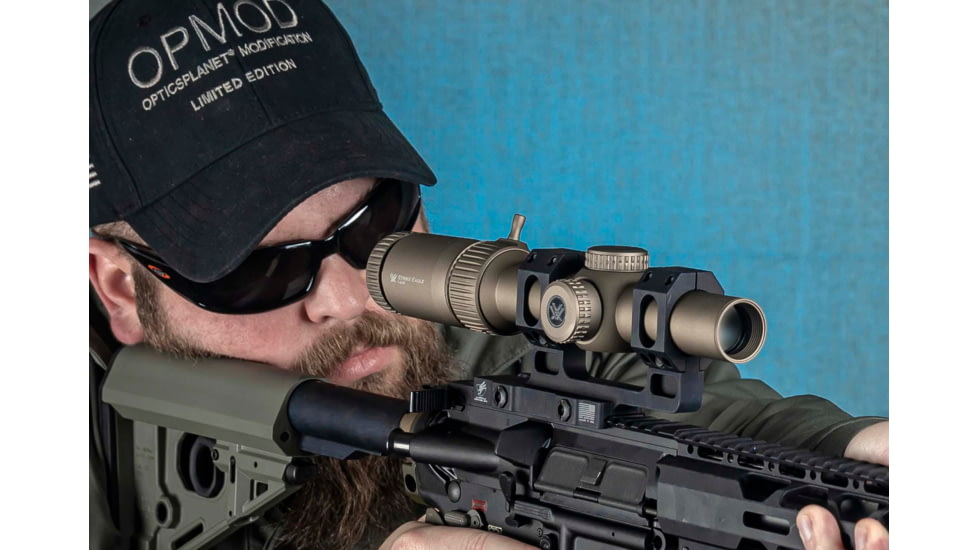 Vortex OPMOD Strike Eagle Rifle Scope, 1-8x24mm, 30mm Tube, Second Focal Plane, AR-BDC3 Reticle, FDE, SE-1824-2-OP