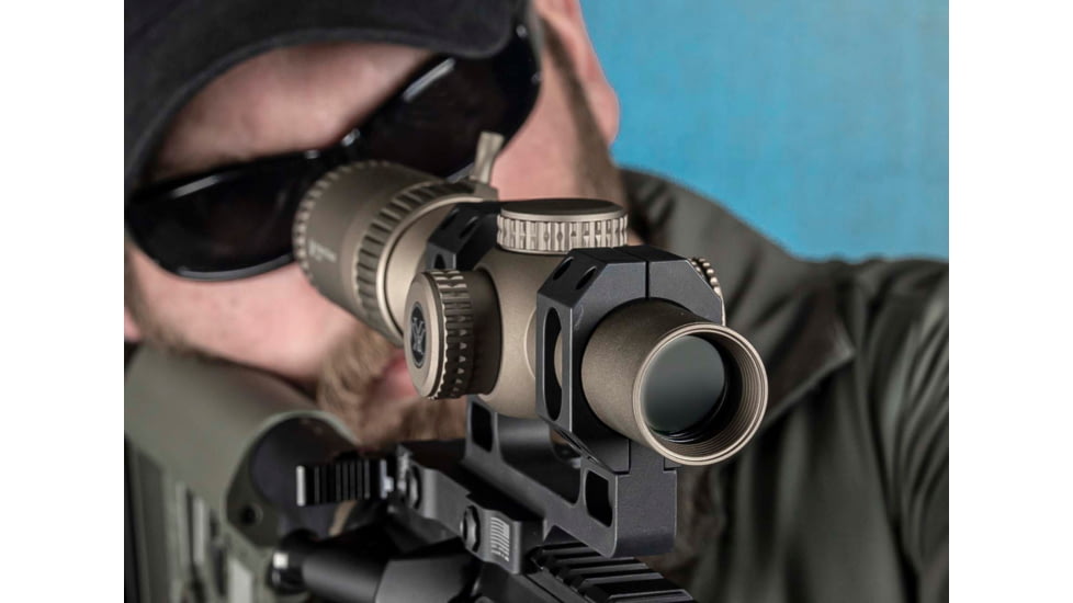 Vortex OPMOD Strike Eagle Rifle Scope, 1-8x24mm, 30mm Tube, Second Focal Plane, AR-BDC3 Reticle, FDE, SE-1824-2-OP