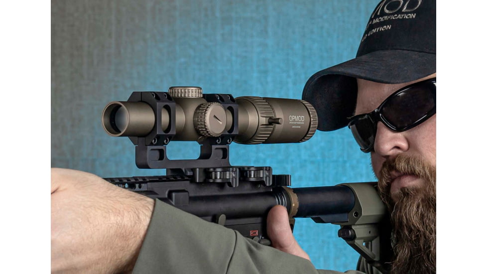 Vortex OPMOD Strike Eagle Rifle Scope, 1-8x24mm, 30mm Tube, Second Focal Plane, AR-BDC3 Reticle, FDE, SE-1824-2-OP