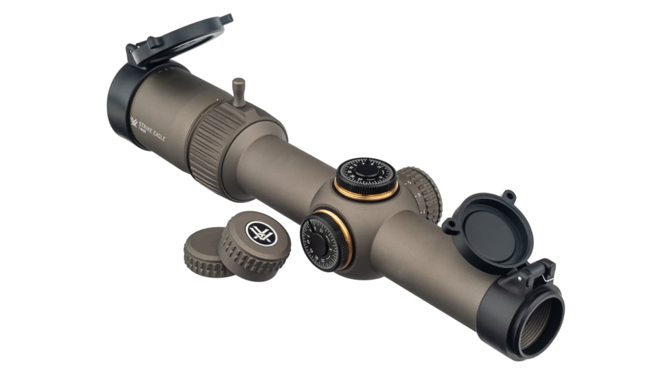 Vortex OPMOD Strike Eagle Rifle Scope, 1-8x24mm, 30mm Tube, Second Focal Plane, AR-BDC3 Reticle, FDE, SE-1824-2-OP