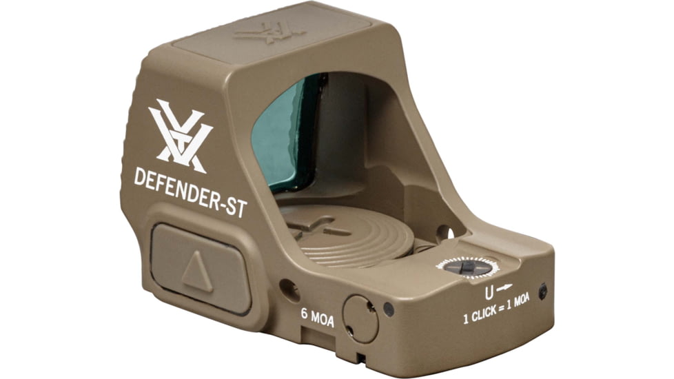 Vortex Optics OPMOD Defender-ST 1x Reflex Micro Red Dot, 6 MOA Dot, Tan, 843829145855