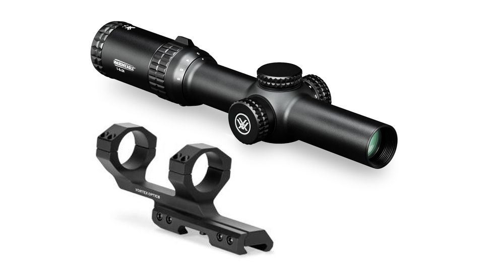 Vortex Strike Eagle 1-6x24 Rifle Scope,AR-BDC Reticle w/ 2in Offset Mount