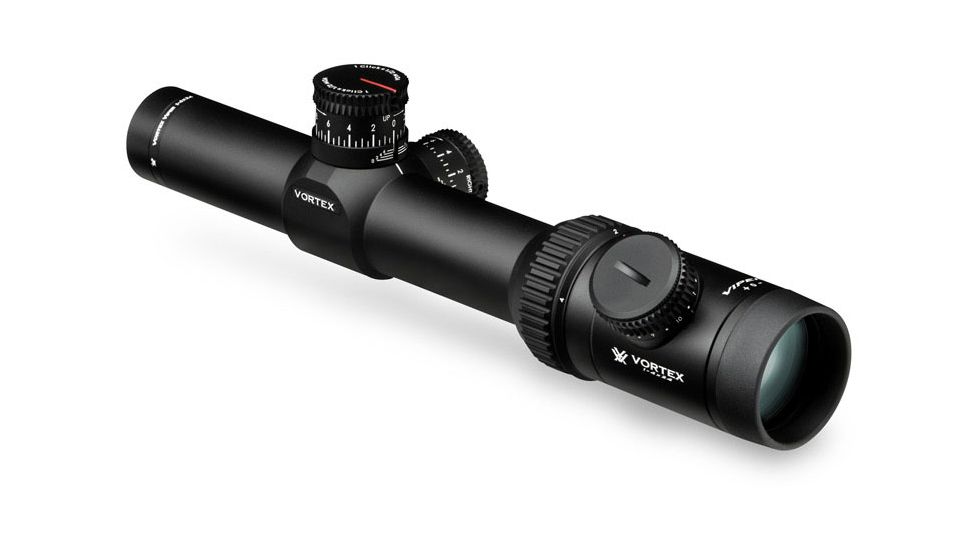 Vortex Viper PST 1-4x24 Rifle Scope, 30mm Tube, Second Focal Plane, TMCQ MOA Reticle, Hard Anodized, Black, PST-14ST-A