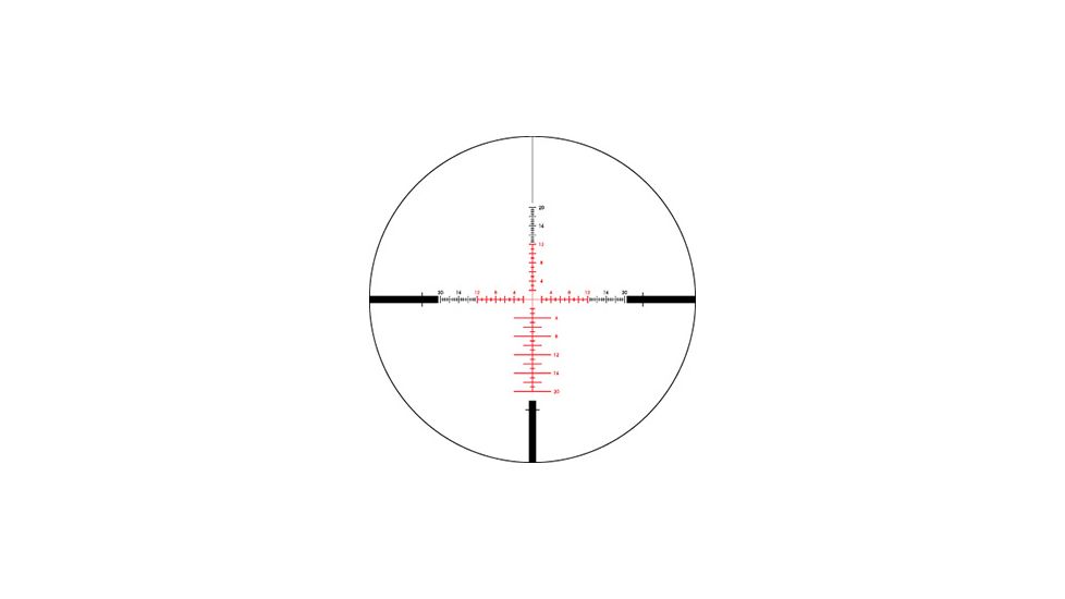 Vortex Viper PST Gen II 3-15x44 mm Rifle Scope, 30 mm Tube, Second Focal Plane, Black, Hard Anodized, Red EBR-4 MOA Reticle, MOA Adjustment, PST-3151