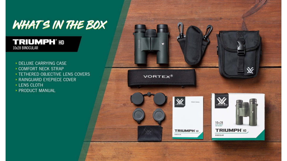 Vortex Triumph HD 10x28mm Roof Prism Binoculars