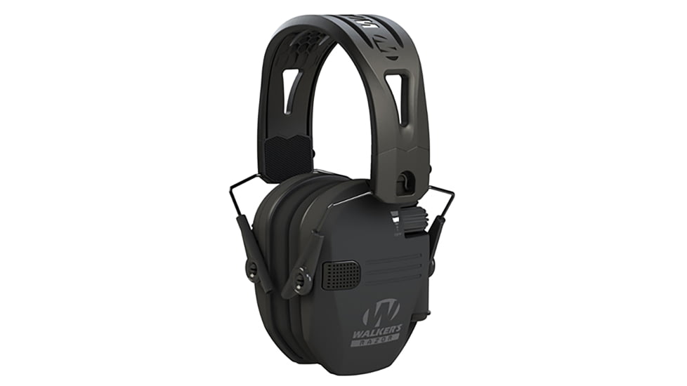 Walkers Razor Tacti-Grip Series Electronic Ear Muffs, 23 dB NRR, Black, GWP-RSEMRH