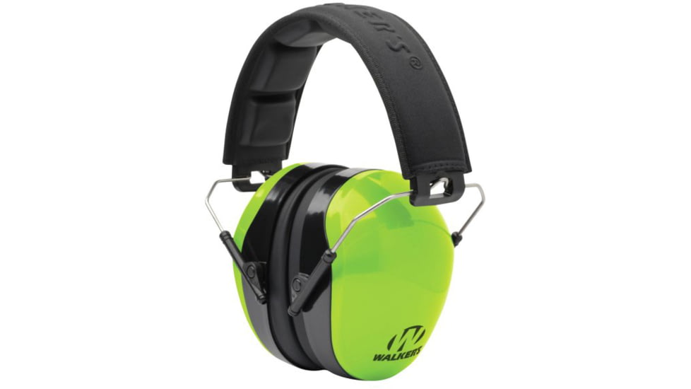 Walkers Dual Colored Passive Ear Muffs, 27 dB NRR, Hi-Viz Green, GWP-DCPM-HVG