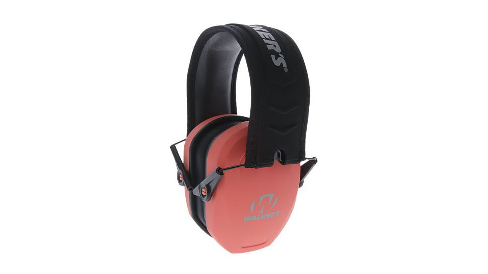 Walkers Razor Slim Passive Ear Muffs, 27 dB NRR, Coral, GWP-RSMPAS-COR