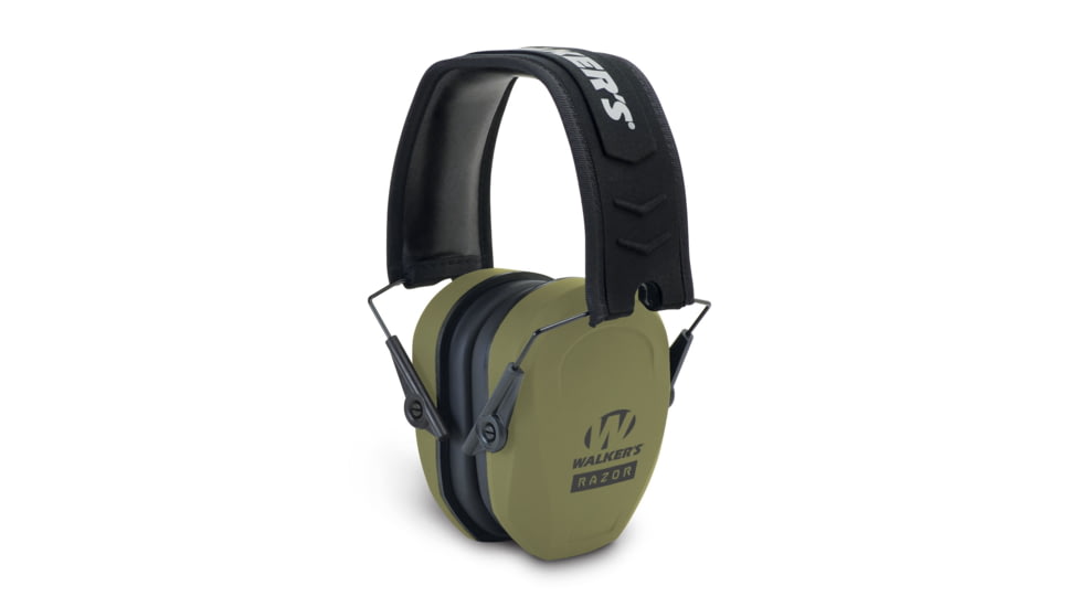 Walkers Razor Slim Passive Ear Muffs, 27 dB NRR, OD Green, GWPRSMPASODG