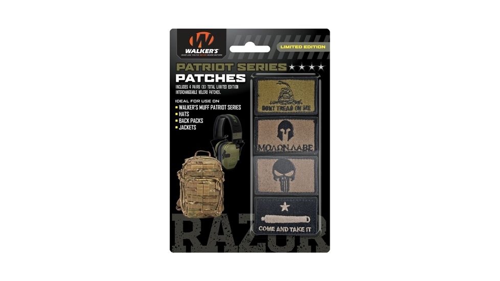 Walkers Patriot Patch Kit - 4 Assorted Patches, Come &amp; Take It Version, GWP-PATKIT2