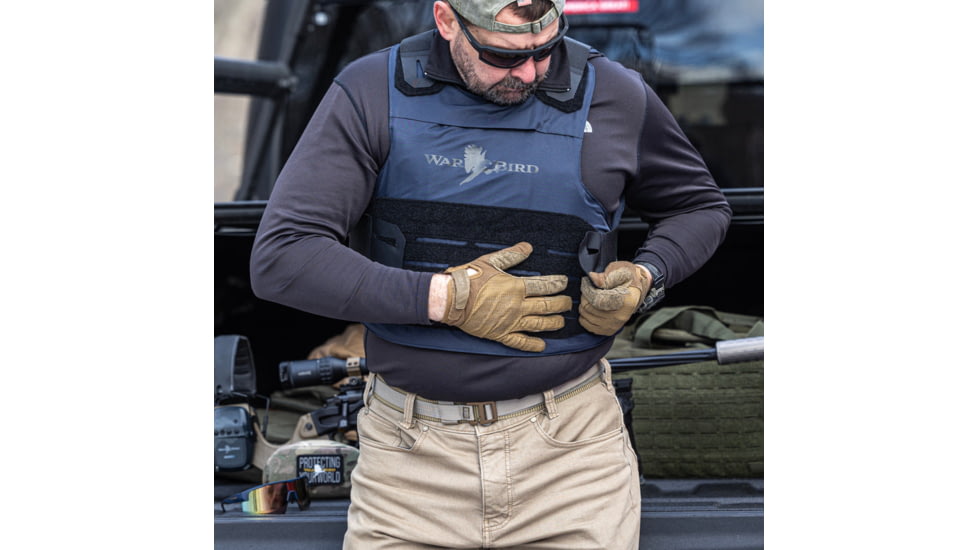 WarBird Ghost Hawk Concealable Armor System with Hoss Level IIIA Ballistics, Navy, Medium/Regular, BUSLH3AMRGHN