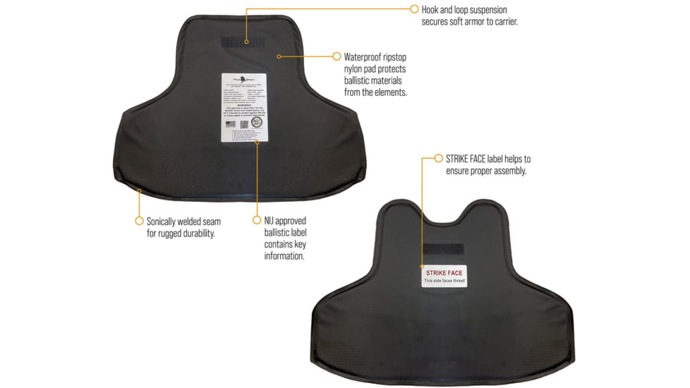 WarBird Ghost Hawk Concealable Armor System with Hoss Level IIIA Ballistics, Navy, Medium/Regular, BUSLH3AMRGHN