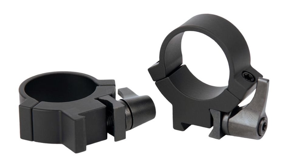 Warne Rimfire Rings, 1in, 3/8in or 11mm Dovetail, QD, Medium - Matte 721LM