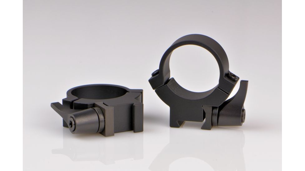 Warne Rimfire Rings, 1in, 3/8in or 11mm Dovetail, QD, Medium - Matte 721LM