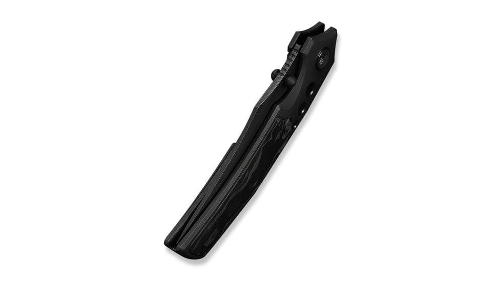 We Knife Co Ltd Skynix Flipper &amp; Thumb Stud Knife Black Titanium Handle With Marble Carbon Fiber Inlay