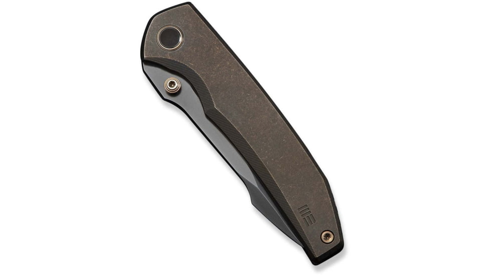 We Knife Co Ltd Ryson Thumb Stud Knife Bronze Titanium Handle 3.33inch Polished Gray Bohler M390 Blade