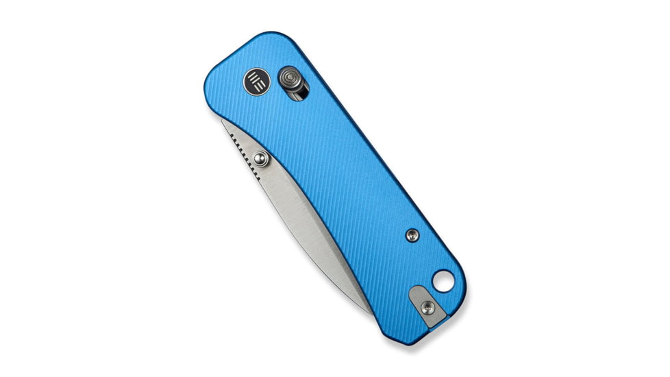 We Knife Co Ltd Weknife Banter 2 Thumb Stud &amp; Crossbar Lock Knife Blue Aluminum Handle - WE23075-1