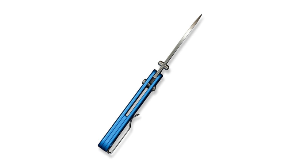 We Knife Co Ltd Weknife Banter 2 Thumb Stud &amp; Crossbar Lock Knife Blue Aluminum Handle - WE23075-1