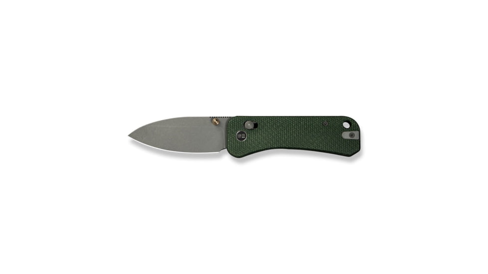We Knife Co Ltd Weknife Banter 2 Thumb Stud &amp; Crossbar Lock Knife Green Canvas Micarta Handle - WE23075-3