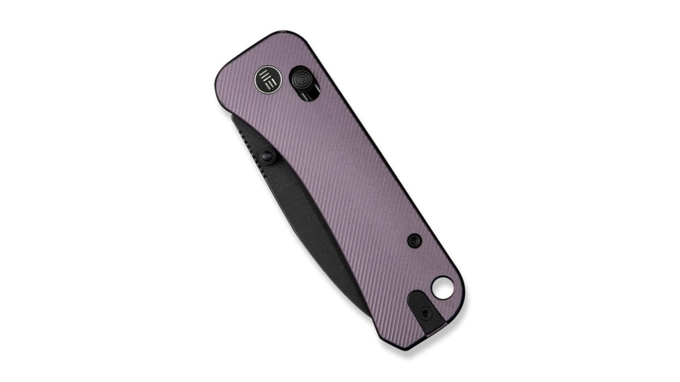 We Knife Co Ltd Weknife Banter 2 Thumb Stud &amp; Crossbar Lock Knife Purple Aluminum Handle - WE23075-2