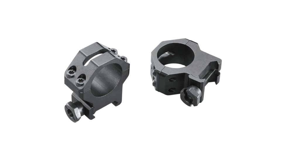 Weaver 1in Four Hole Skeleton Rifle Scope Rings, High, Matte Black 48361