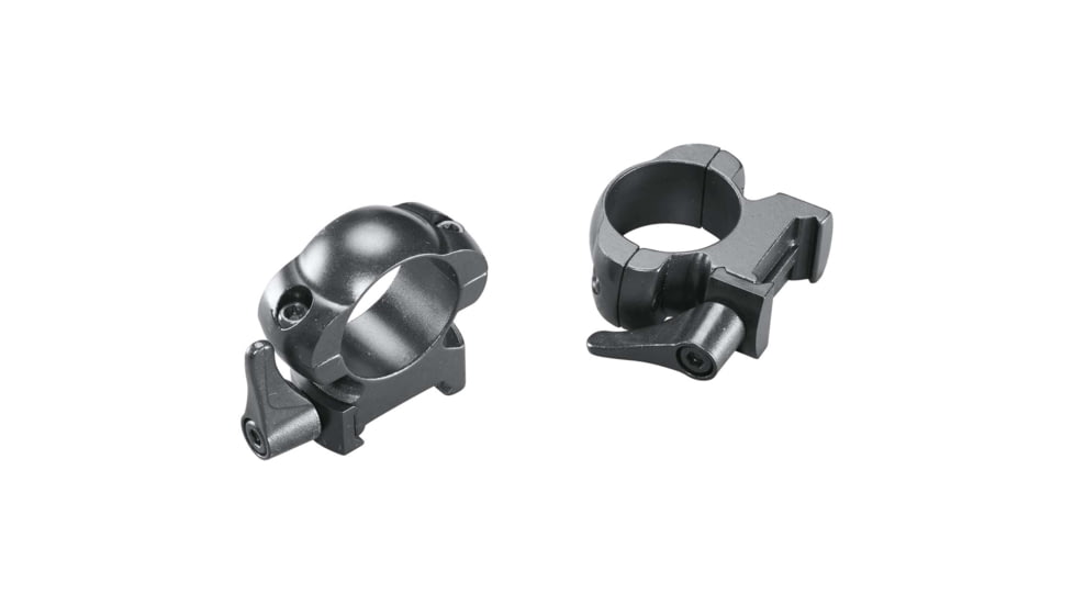 Weaver Lever-Lok Rifle Scope Rings, 1 in Tube, High, Matte, Black, 49326