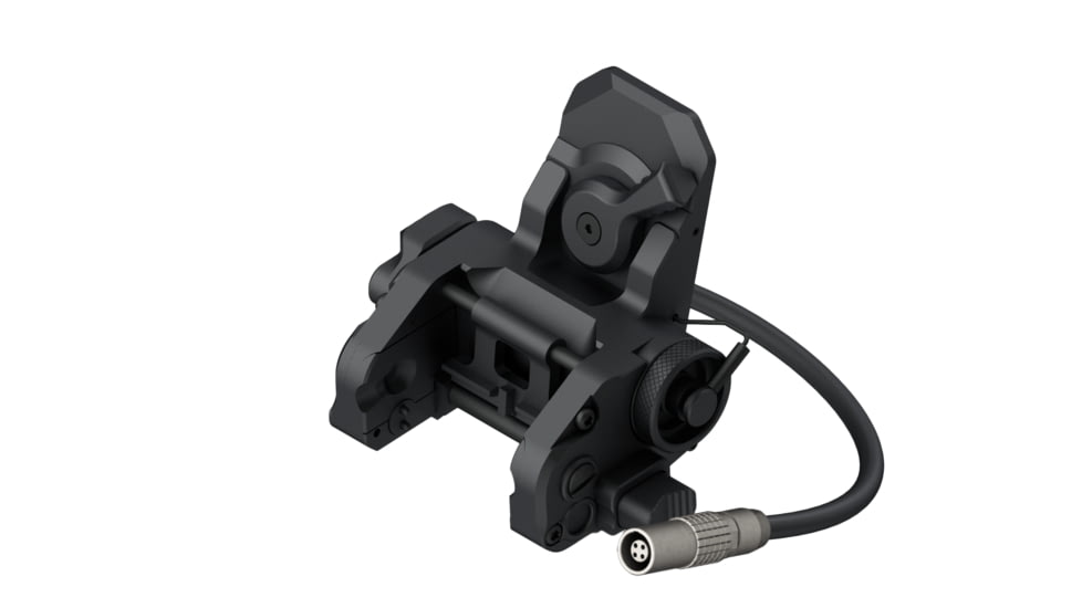 Wilcox DPAM NVG Mount/Interface Plate Adaptor/Three Hole Shroud/Lanyard/Cup, Black, 62100G04-B