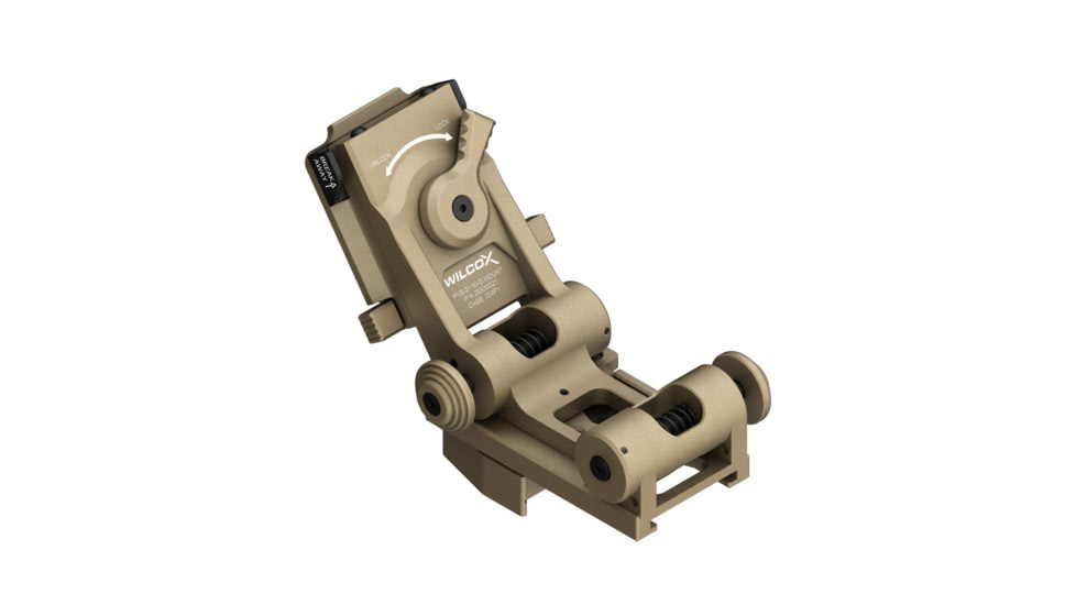 Wilcox G21 Night Vision Goggle Mount, Three Hole Shroud/Lanyard/Cup, Tan, 28300G21-T